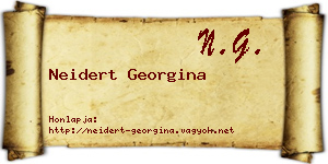 Neidert Georgina névjegykártya